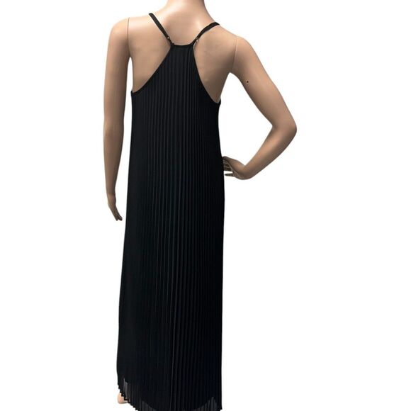 VICTORIA'S SECRET Black Strappy Maxi Gown Dress Accordian Pleats Sz S/P - Picture 5 of 7